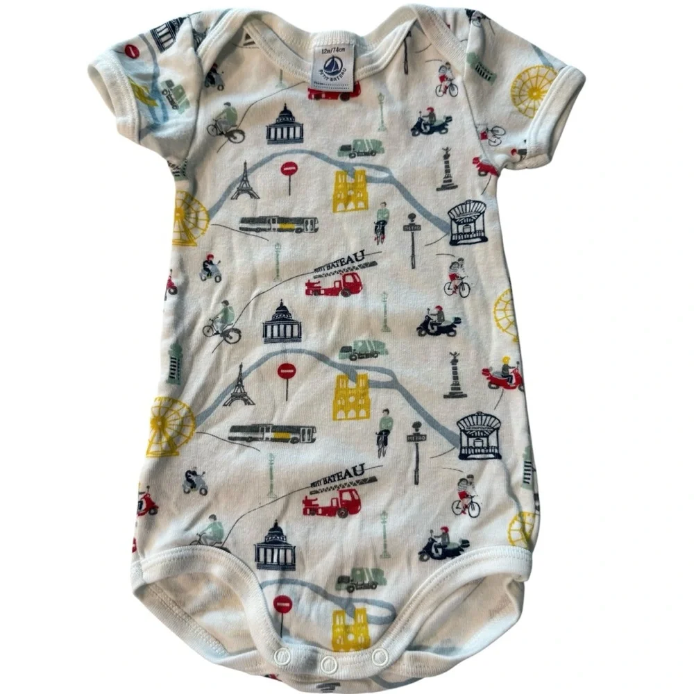 5 for $25!! French Petit Bateau Baby Boy 12 months or 74cm - Picture 1 of 10